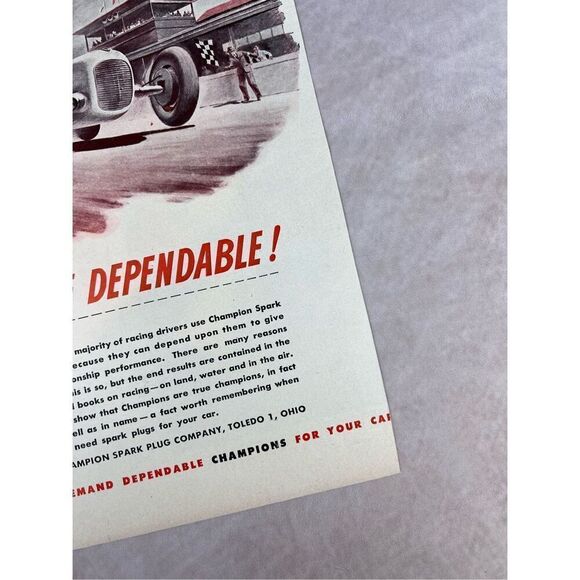 Vintage 1946 Champion Spark Plugs Vintage Print Ad Advertisement - Picture 3 of 5